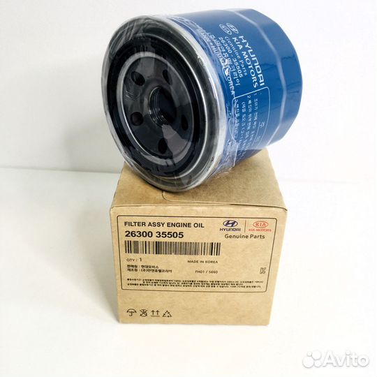 Фильтр масляный Hyundai/Kia 26300-35505 / Solaris
