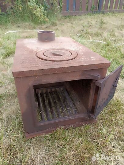 Печь буржуйка чугунная разборная. СССР