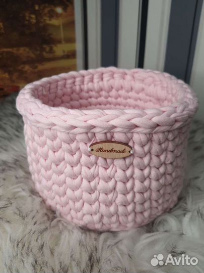 Корзиночка из трикотажной ткани hand made