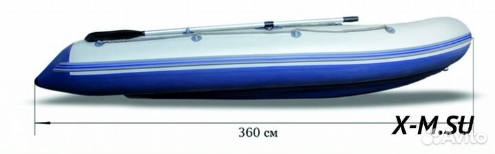 Лодка «флагман - 360U» синий/серый