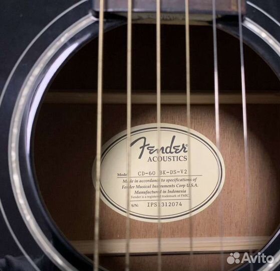 Гитара Fender CD 60 + чехол + настройщик струн
