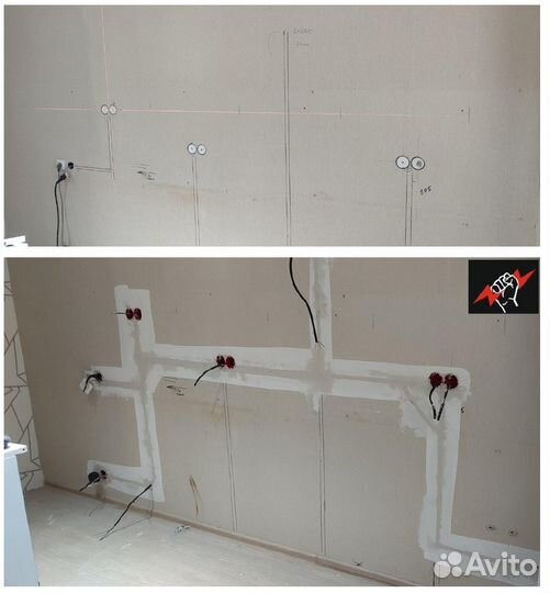 Услуги электрика Электромонтаж Штробление