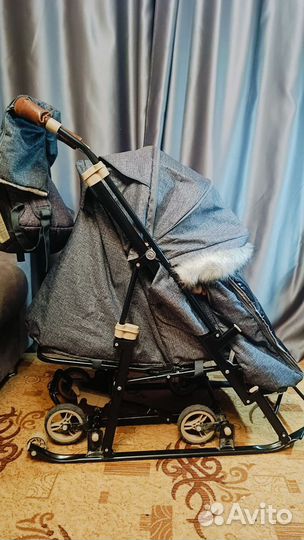 Санки коляска galaxy glory gloss