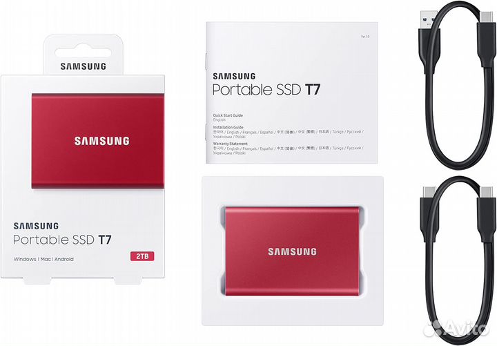 Samsung Портативный SSD T7 USB 3.2 500GB