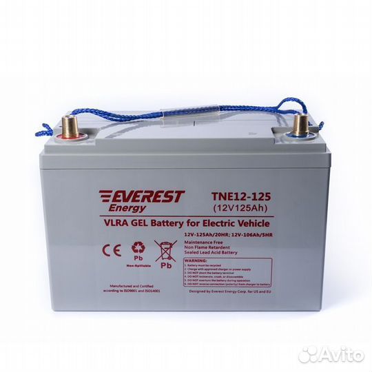 Тяговый аккумулятор everest TNE 12-125