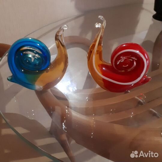 Фигурка из стекла,улитка