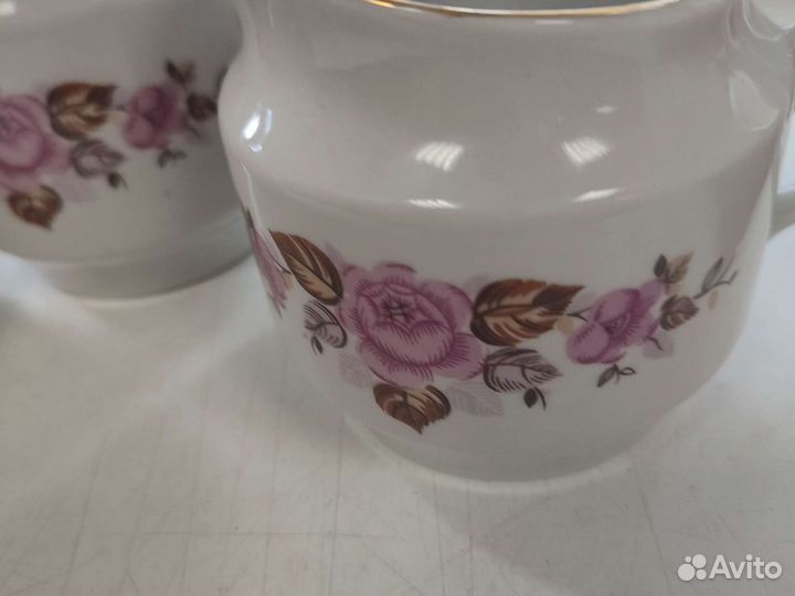 Фарфор СССР, чайник, сахарница, молочник