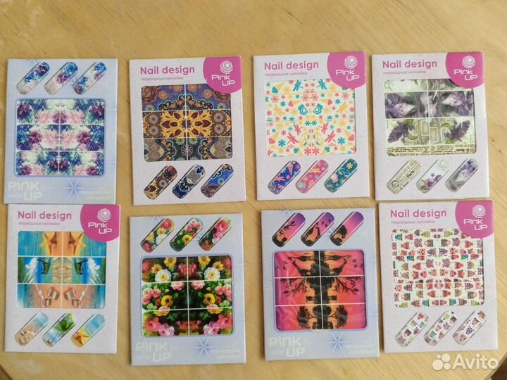 Переводные наклейки для ногтей Pink Up, 20 шт