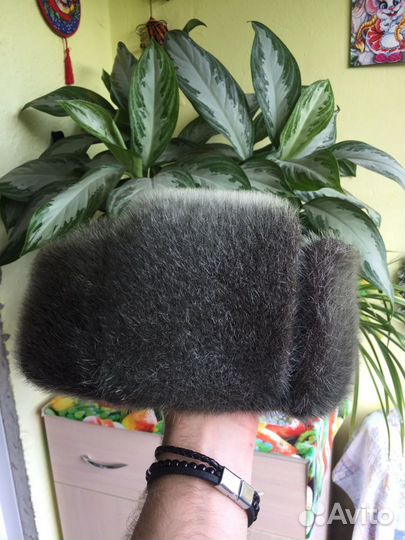 Шапка ушанка из нерпы