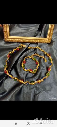 Красивый комплект, колье, браслет