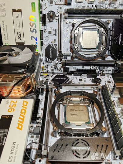 Комплект материнская плата Intel 8/12 ядер 16 озу