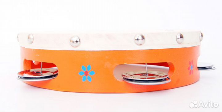 Тамбурин с кожей с 5 бубенцами Fleet TH7-5B