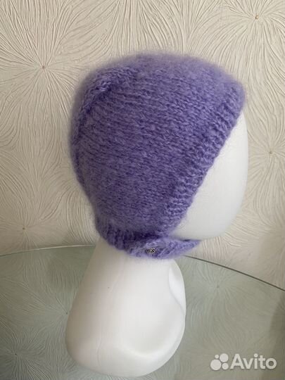 Чепчик вязаный женский