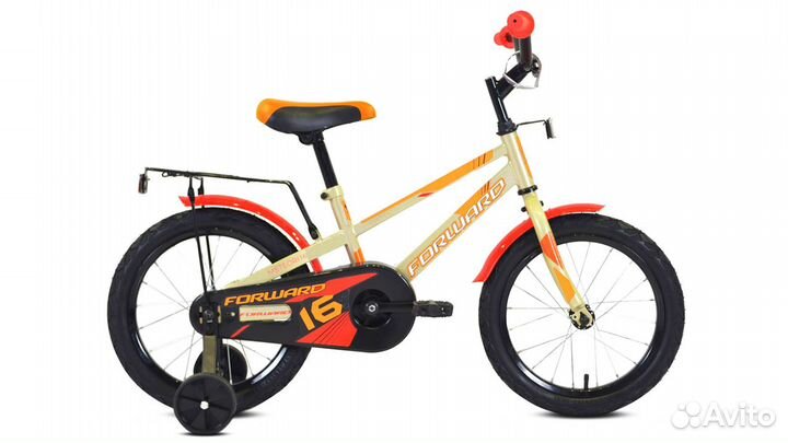 Велосипед детский Forward Meteor 16 (2021) серый/о