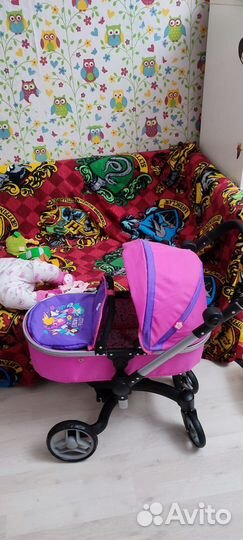 Коляска для кукол demi star 2 в 1