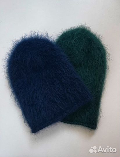 Шапка бини из пух норки (ангора)