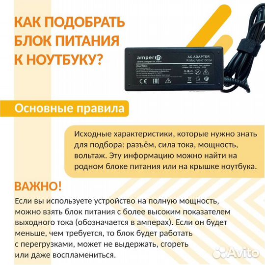 Блок питания Liteon 15V 5A 6.3x3.0 replacement