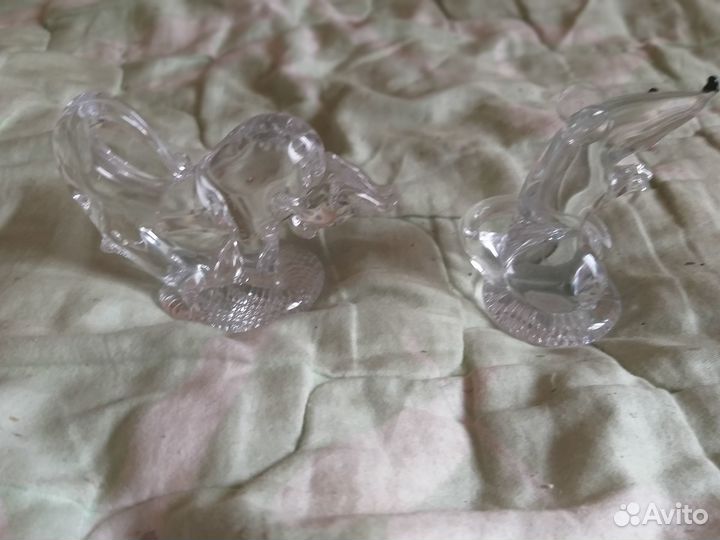 Фигурки из стекла Мышь и Бык + Дева - знак зодиака