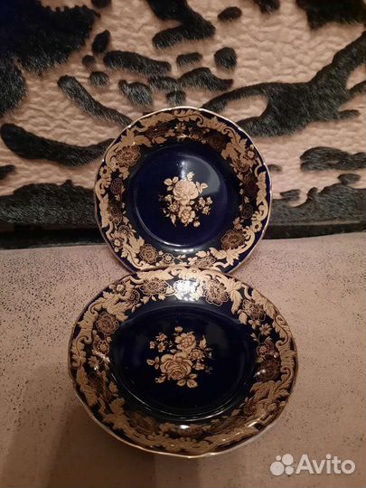 Блюдца Офелия,Золотые розы,Чехословакия