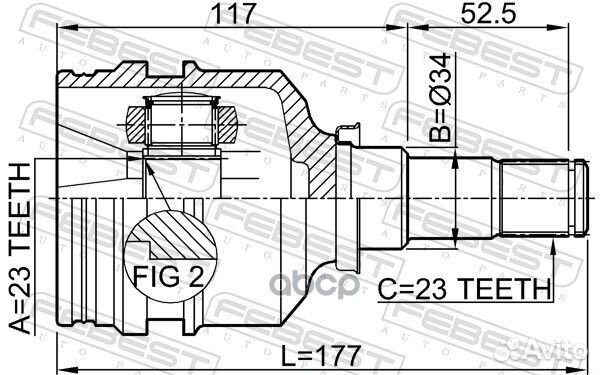 ШРУС внутренний toyota corolla E9-E11 0111-001