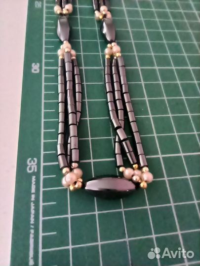 Бусы из гематита