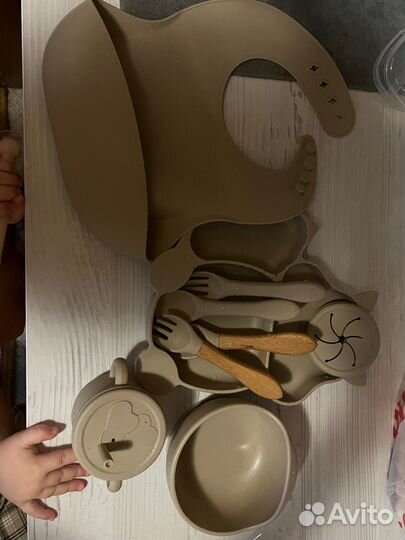 Набор детской силиконовой посуды