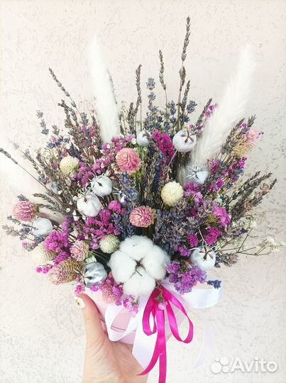 Сухоцветы в коробке