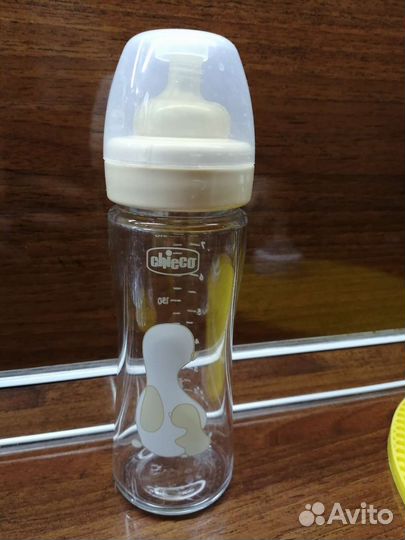 Бутылочка chicco 240мл.(стекло) 0мес+