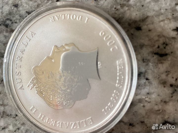 Серебряные монеты Австралии Елизавета 2 в 1 доллар