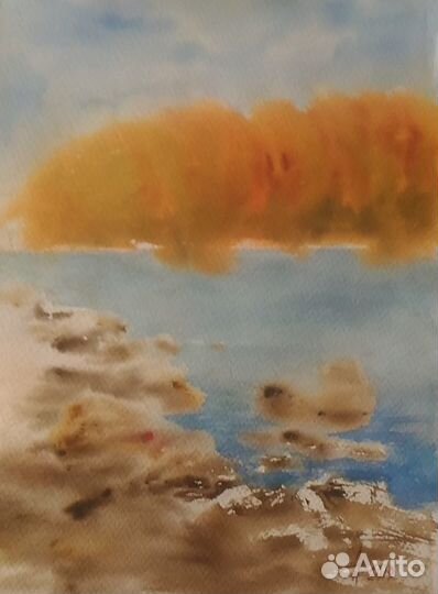 Картина акварелью Осень