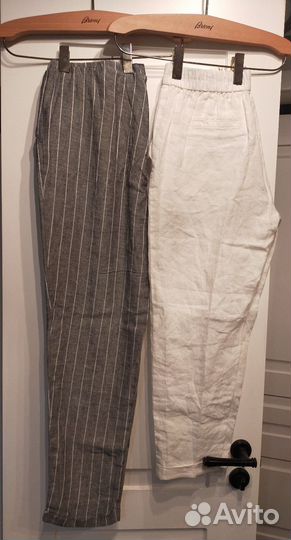 Льняные брюки М и XL