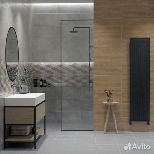 Плитка настенная Нефрит-Керамика Эни 30x60 см 1.8 м² матовая цвет серый