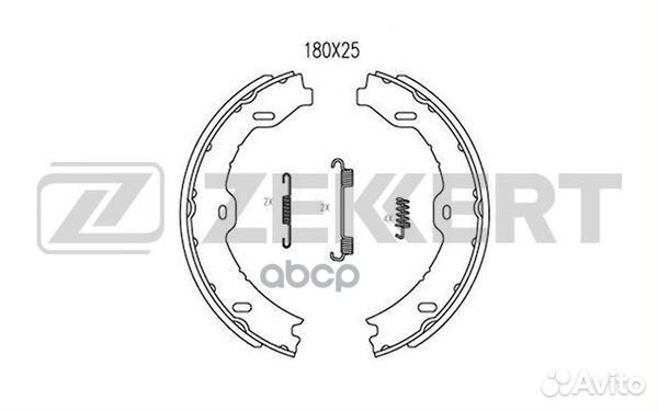 Колодки торм. бараб. задн. с уст. компл. MB CL