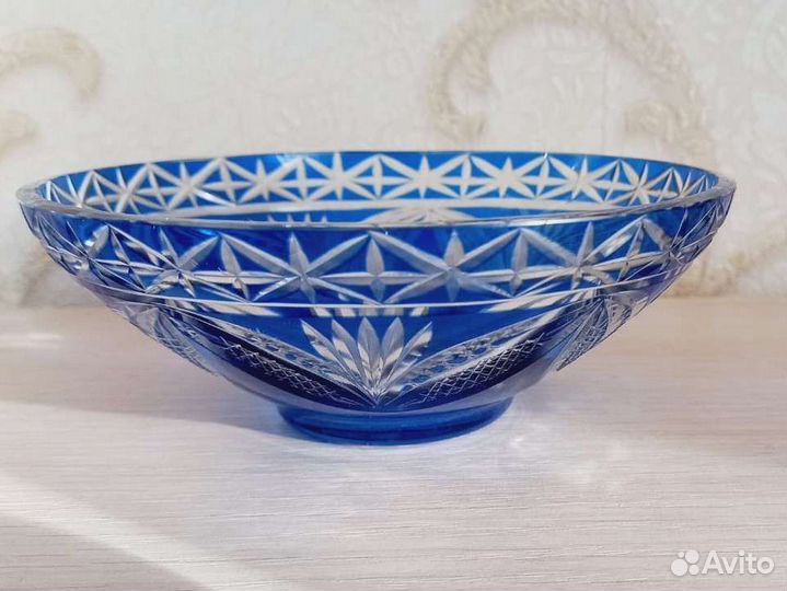 Ваза цветной хрусталь СССР