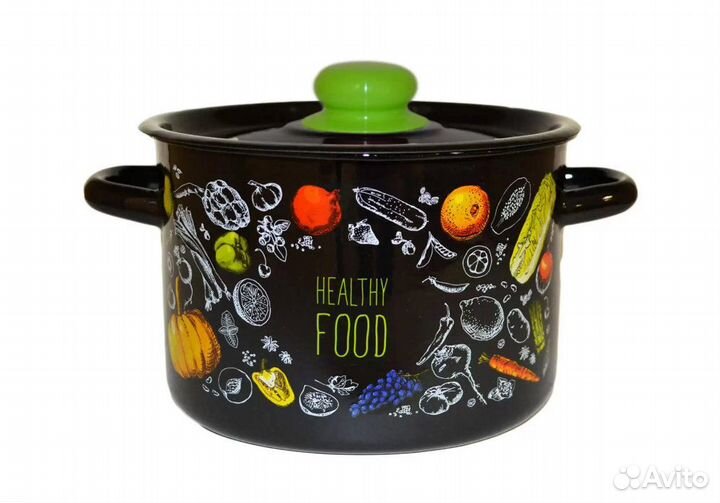 Кастрюля эмал 4,5л1с17с цил Healthy food appetite 4690460077047