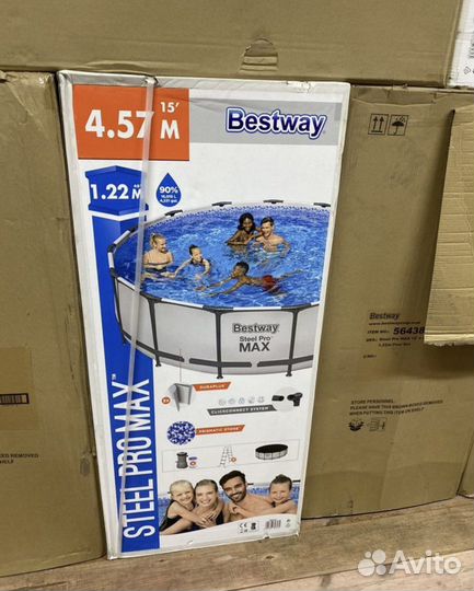 Каркасный бассейн 305х76см новые