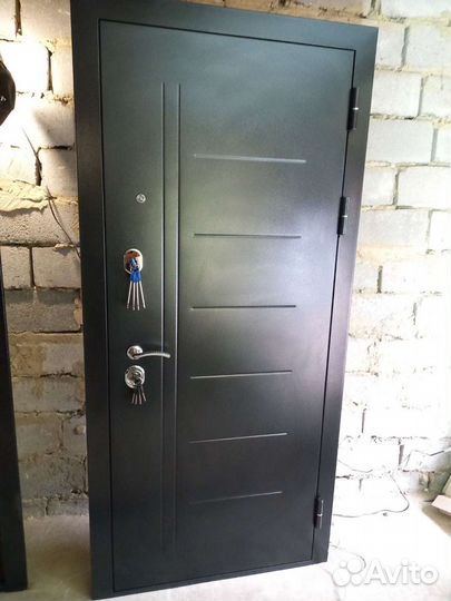 Дверь входная железная с зеркалам (Новые)