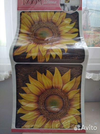 Наклейка декор подсолнух