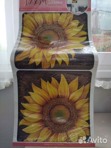 Наклейка декор подсолнух