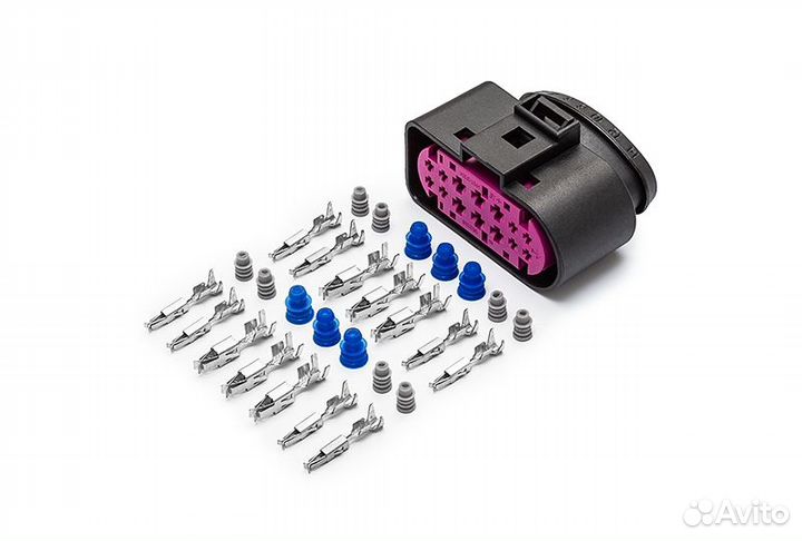 Разъем 1j0973737 14-ти контактный фары для а/м vol