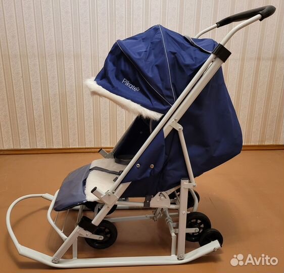 Санки-Коляска Pikate Arctic синяя