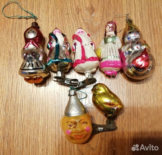 Елочные игрушки СССР стеклянные