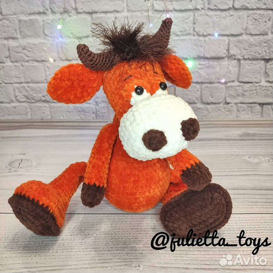 Вязаный Бык подарок