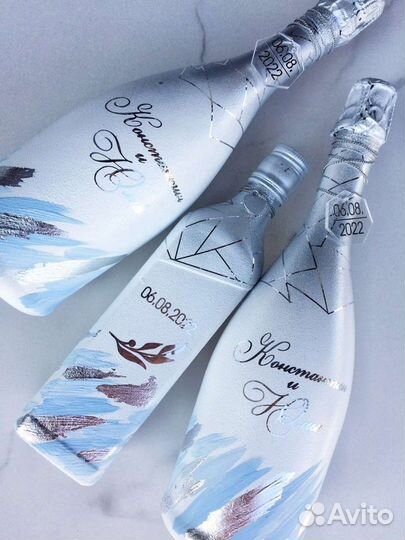 Оформление бутылок, свадебные бутылки, шампанское