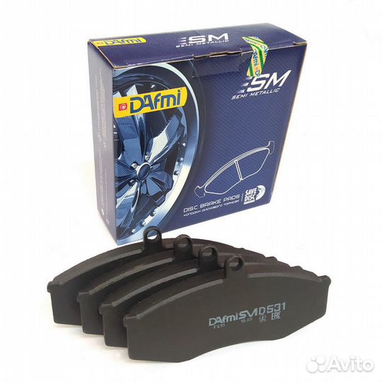 Колодки тормозные дисковые передние зил-Бычок dafm