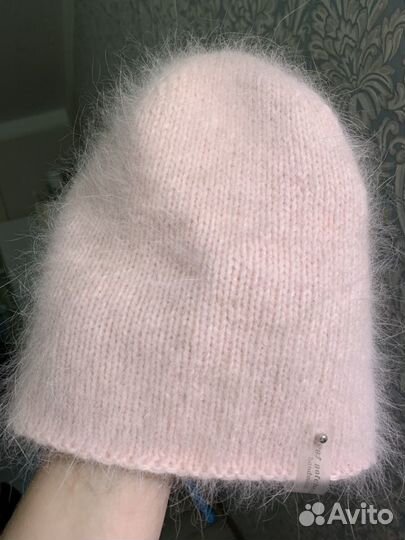 Шапка и снуд из ангоры на девочку