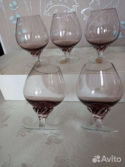 Бокалы для коньяка богемия Чехословакия