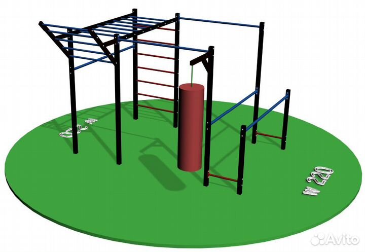 Воркаут площадка спортивный комплекс sswa