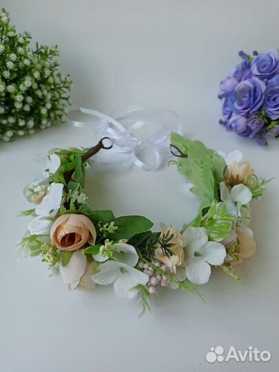 Венок на голову из цветов