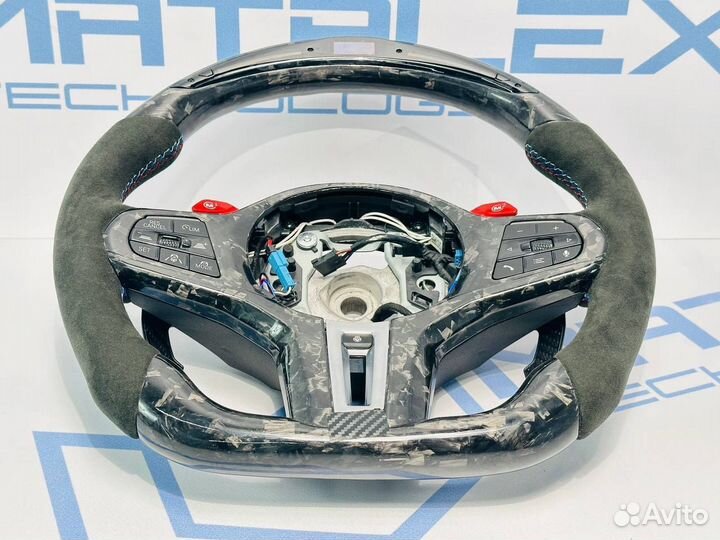 Руль кованный карбон G-series + тахометр